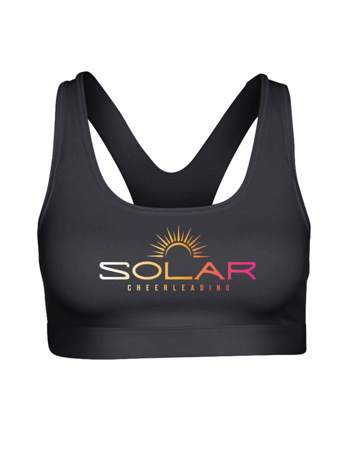Solar Cheer Black Bra Top