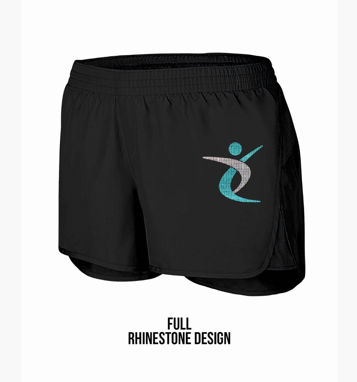 Spectrum Gymnastics Rhinestone Black Shorts