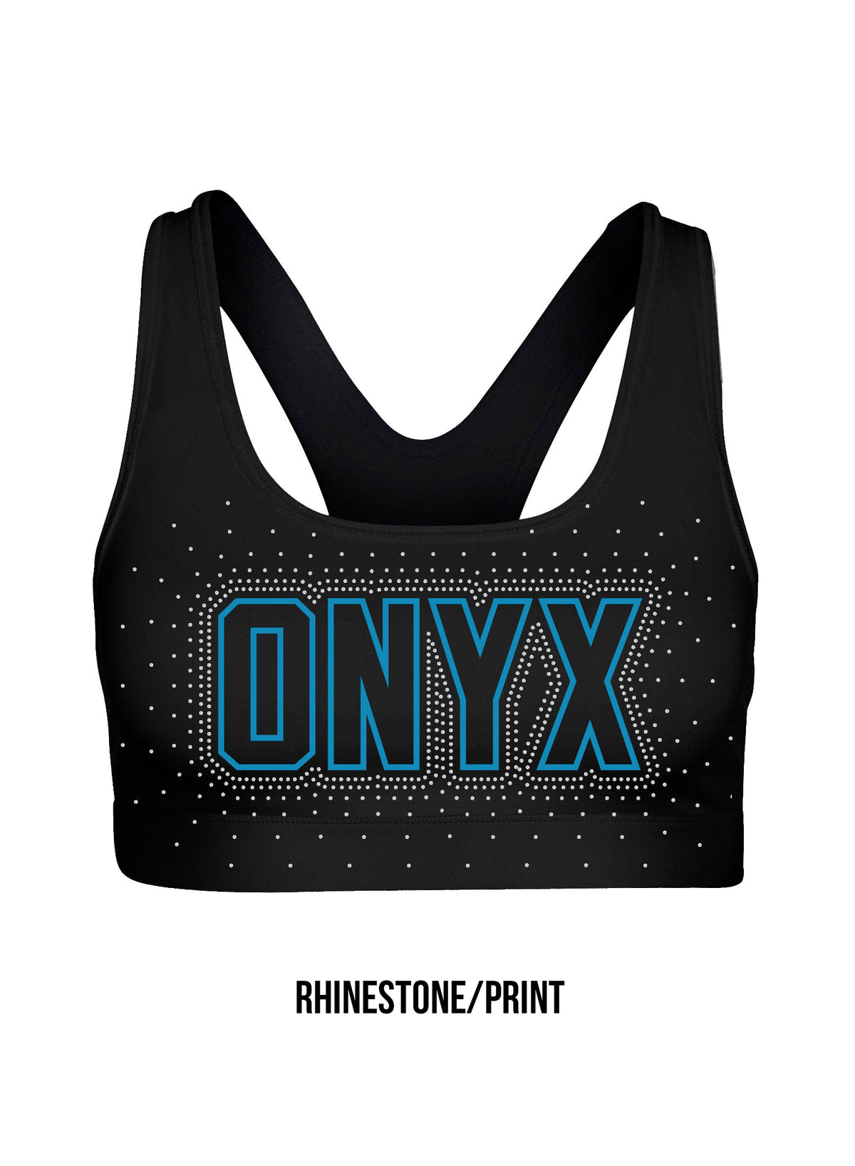 Onyx Rhinestone Bra Top