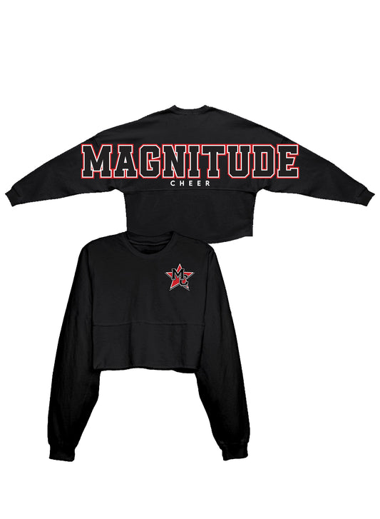 Magnitude Cheer Oversized Crop Black Spirit Jersey