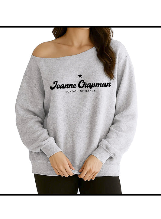 Joanne Chapman Grey Off the Shoulder Crew