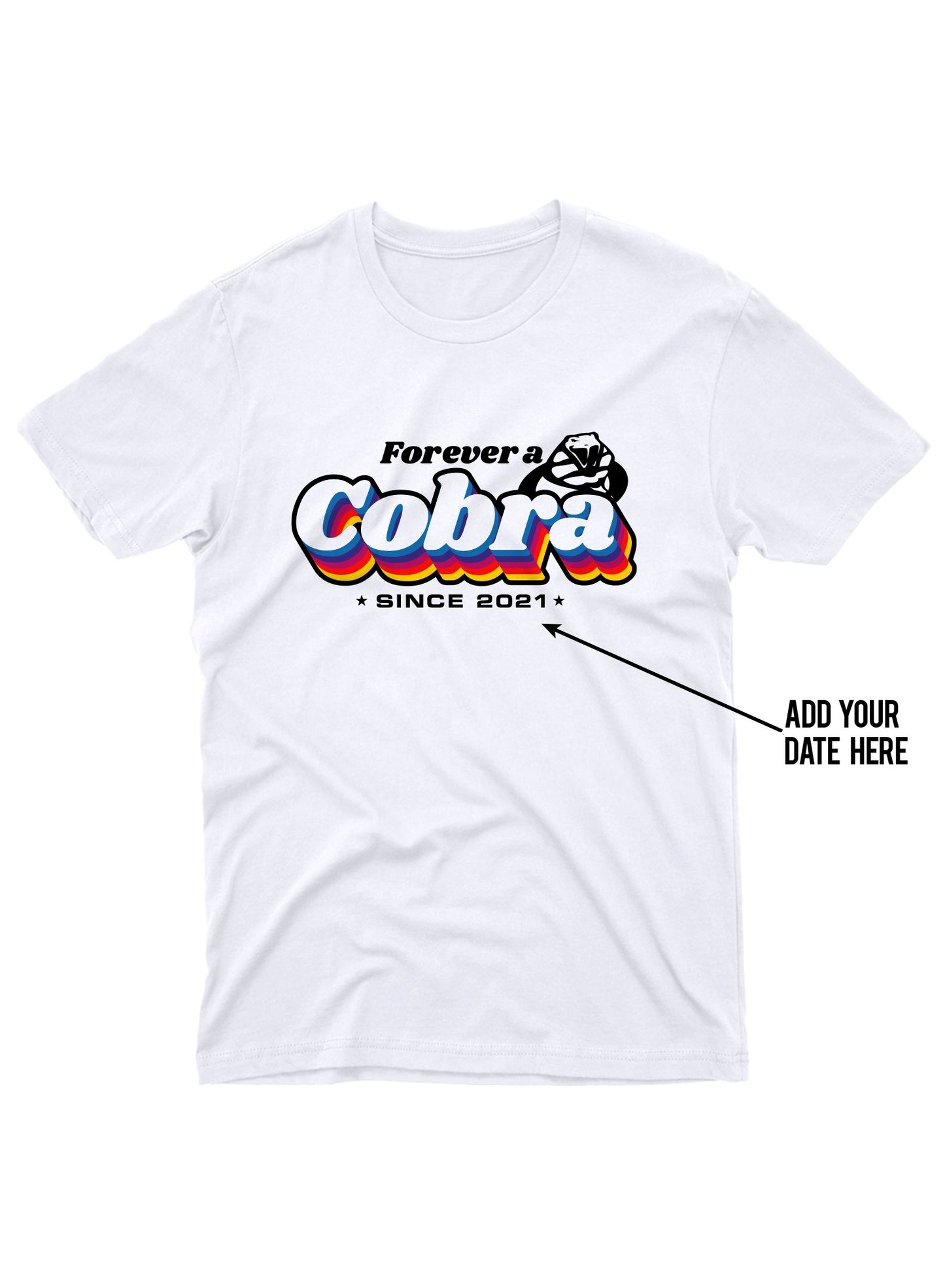Forever a Cobra Personalized White Tee