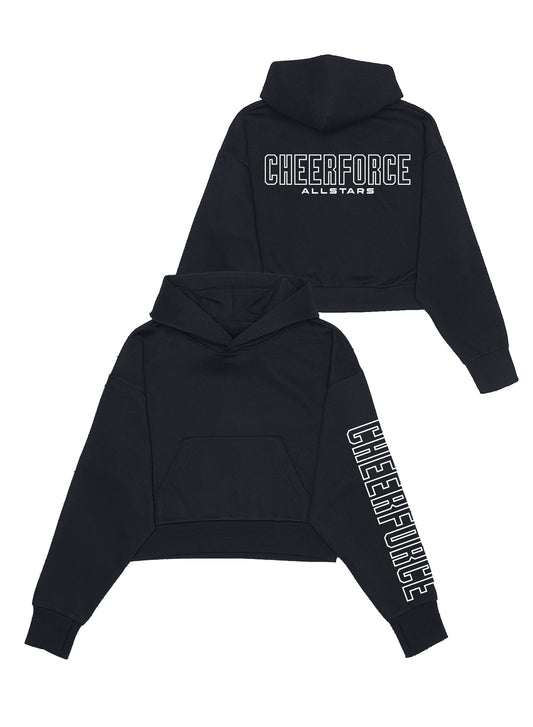 CheerForce Black Crop Hoodie
