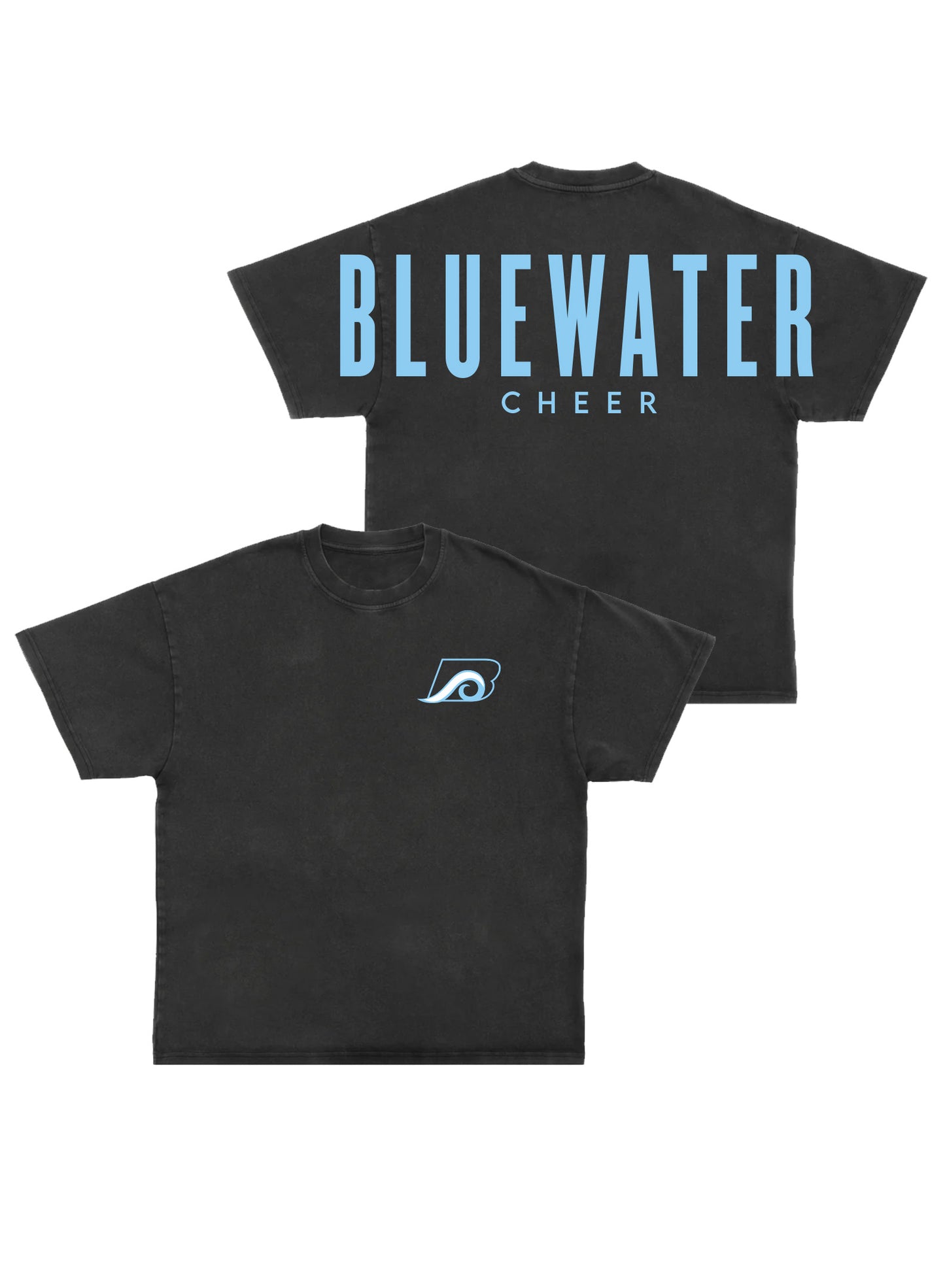 Bluewater Cheer Black Oversized Tee
