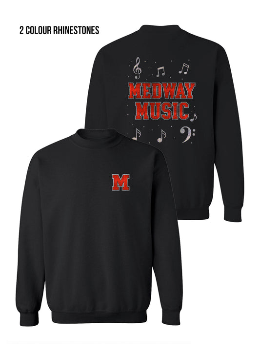 Medway Music Rhinestone Crewneck