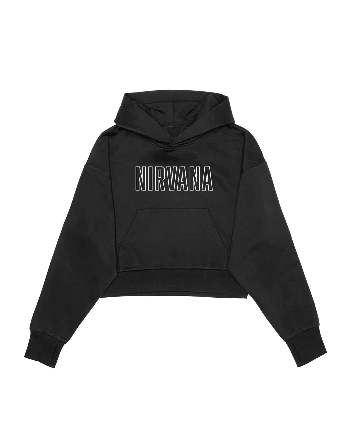PCT Team Black Crop Oversized Hoodie