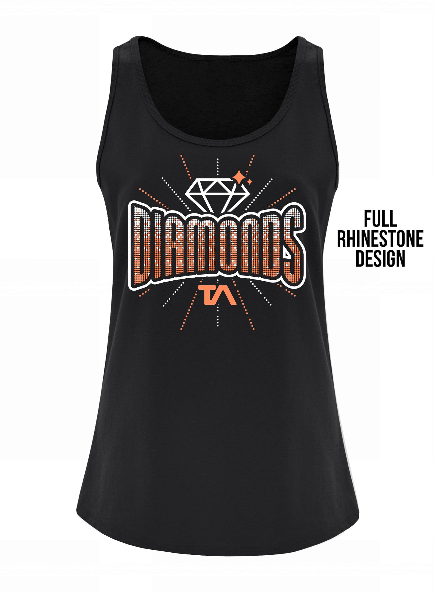 Tigers Athletics DIAMONDS Rhinestone Tank
