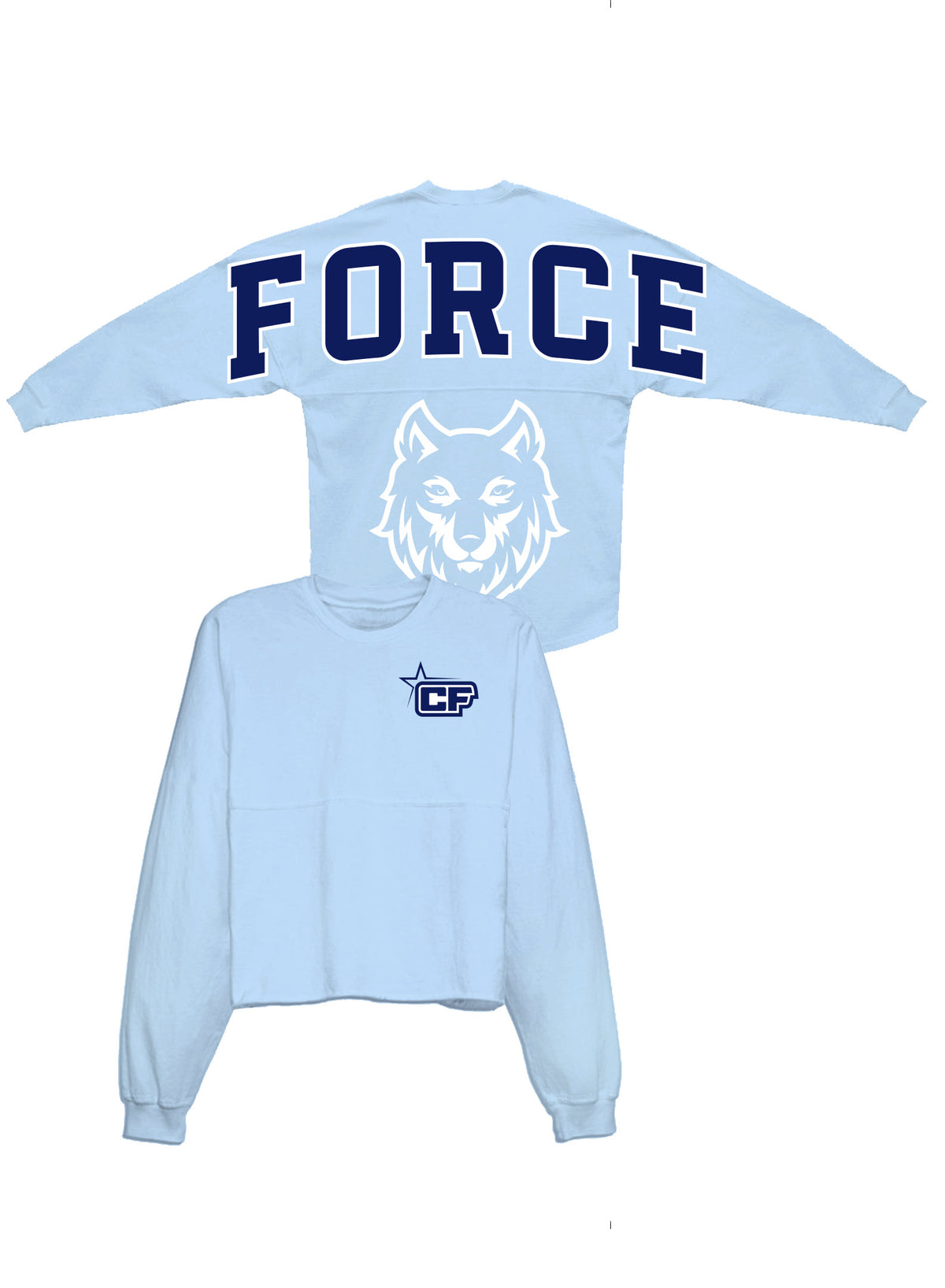 CheerForce Light Blue Drop Shoulder Jersey