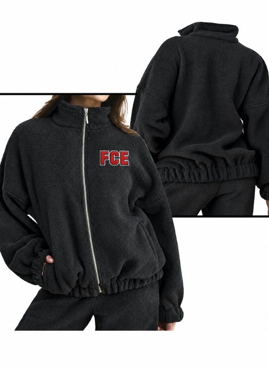 Faucons Embroidered Black Sherpa