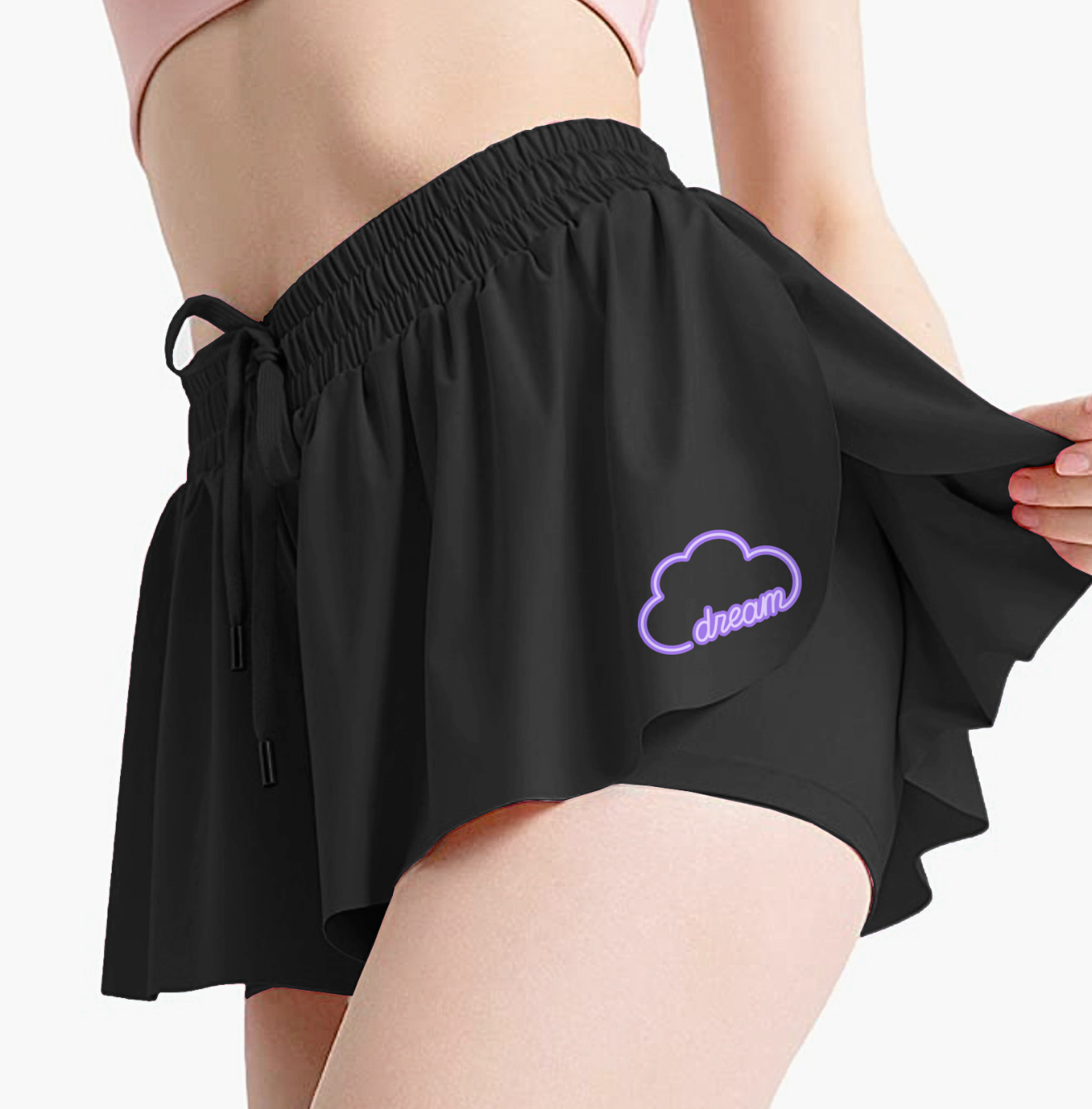 Dream Cheerleading Black Butterfly Shorts