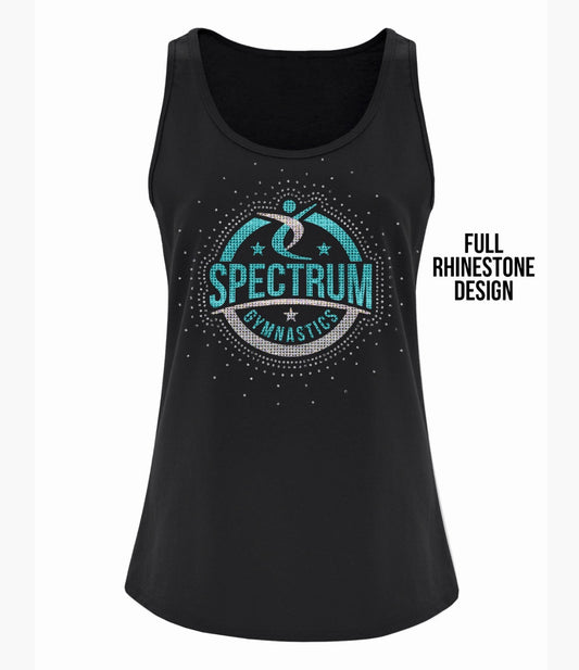 Spectrum Gymnastics Rhinestone Black Tank