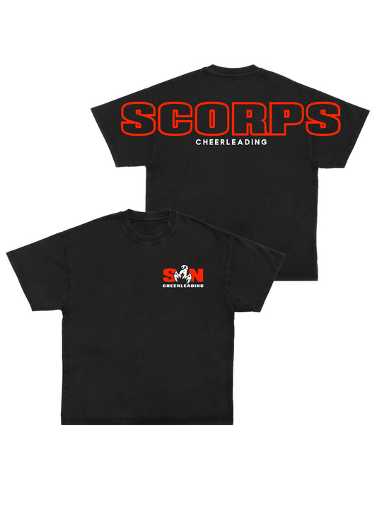 Scorps Black Oversized Tee