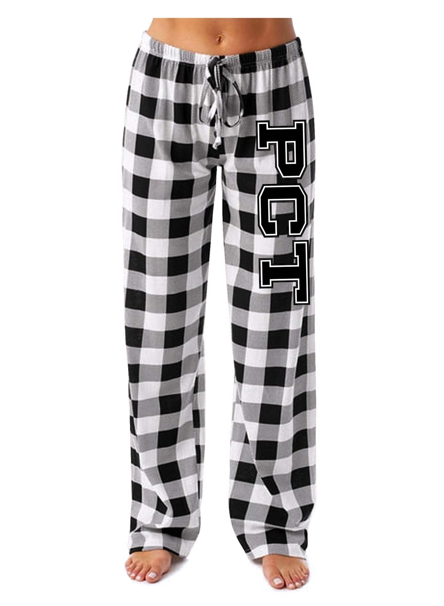 PCT White/Black Plaid Pajama Pant