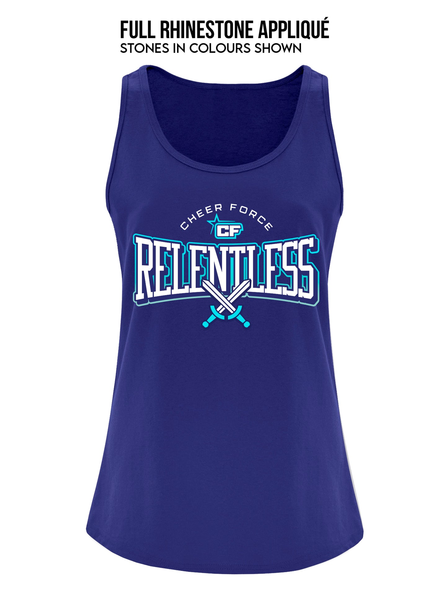 CheerForce Rhinestone RELENTLESS
