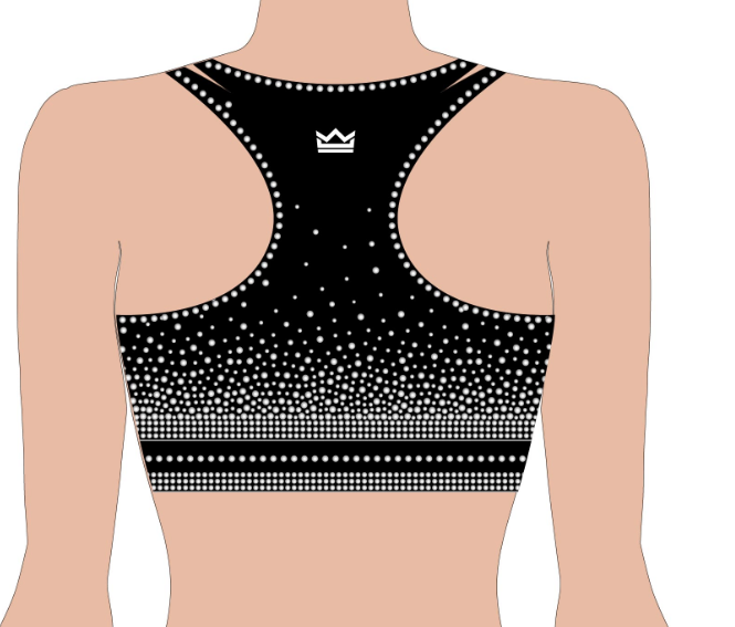 PCT Black Rhinestone Bra Top