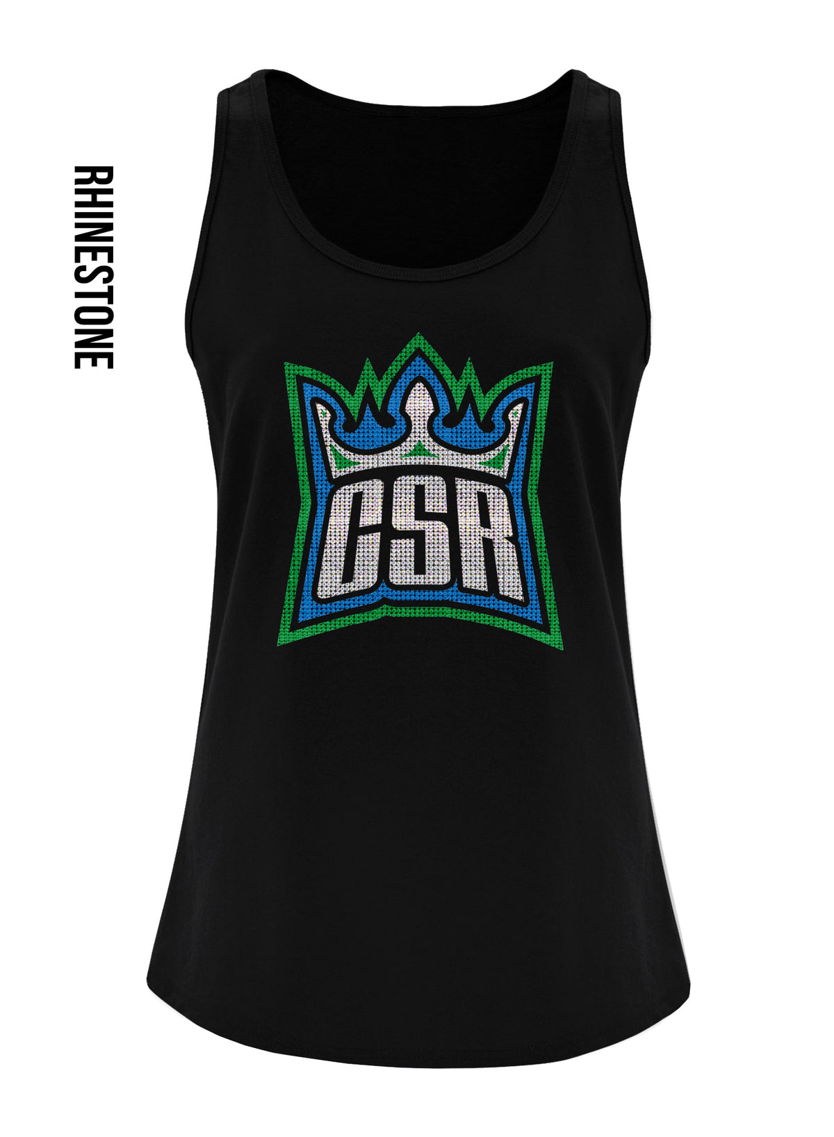 CSR Rhinestone Black Tank