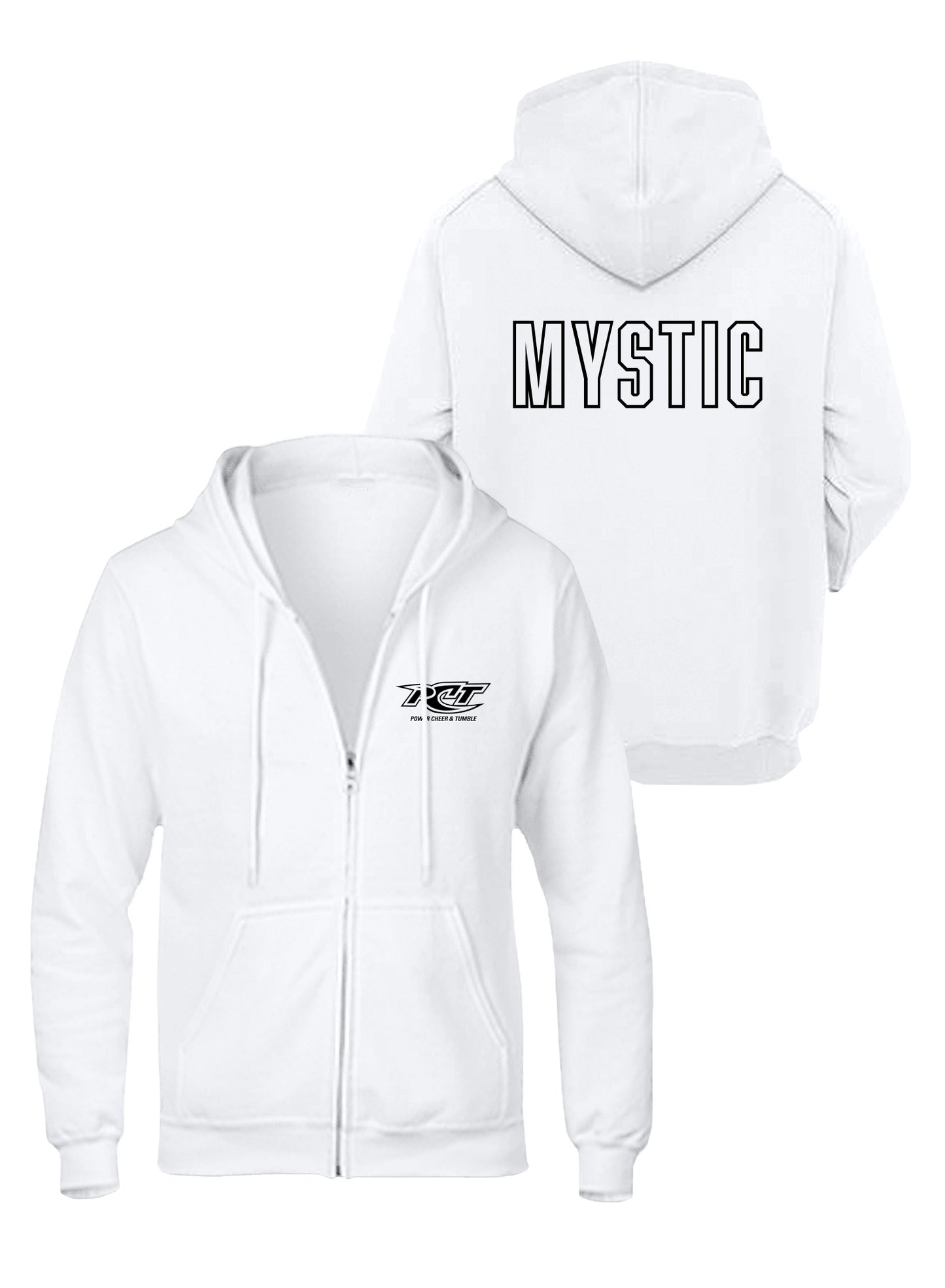 PCT Team White Full Zip Hoodie