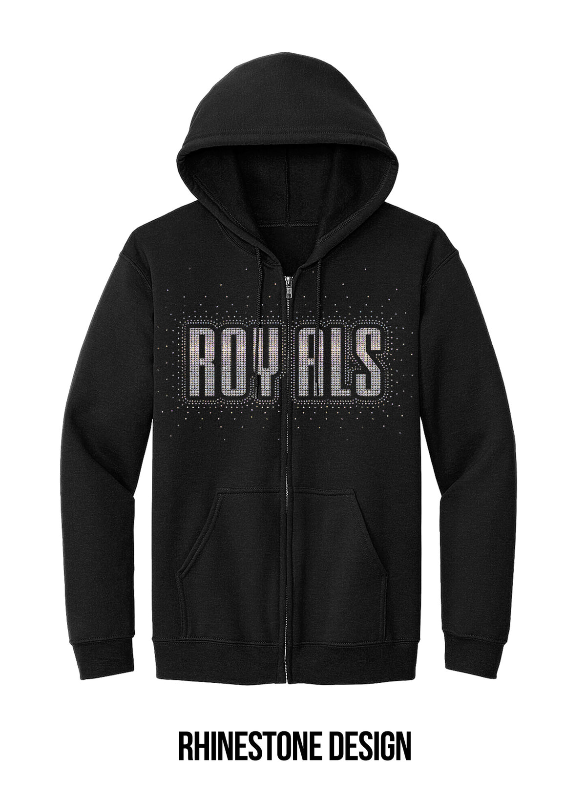 CSR Rhinestone Black Full Zip Hoodie