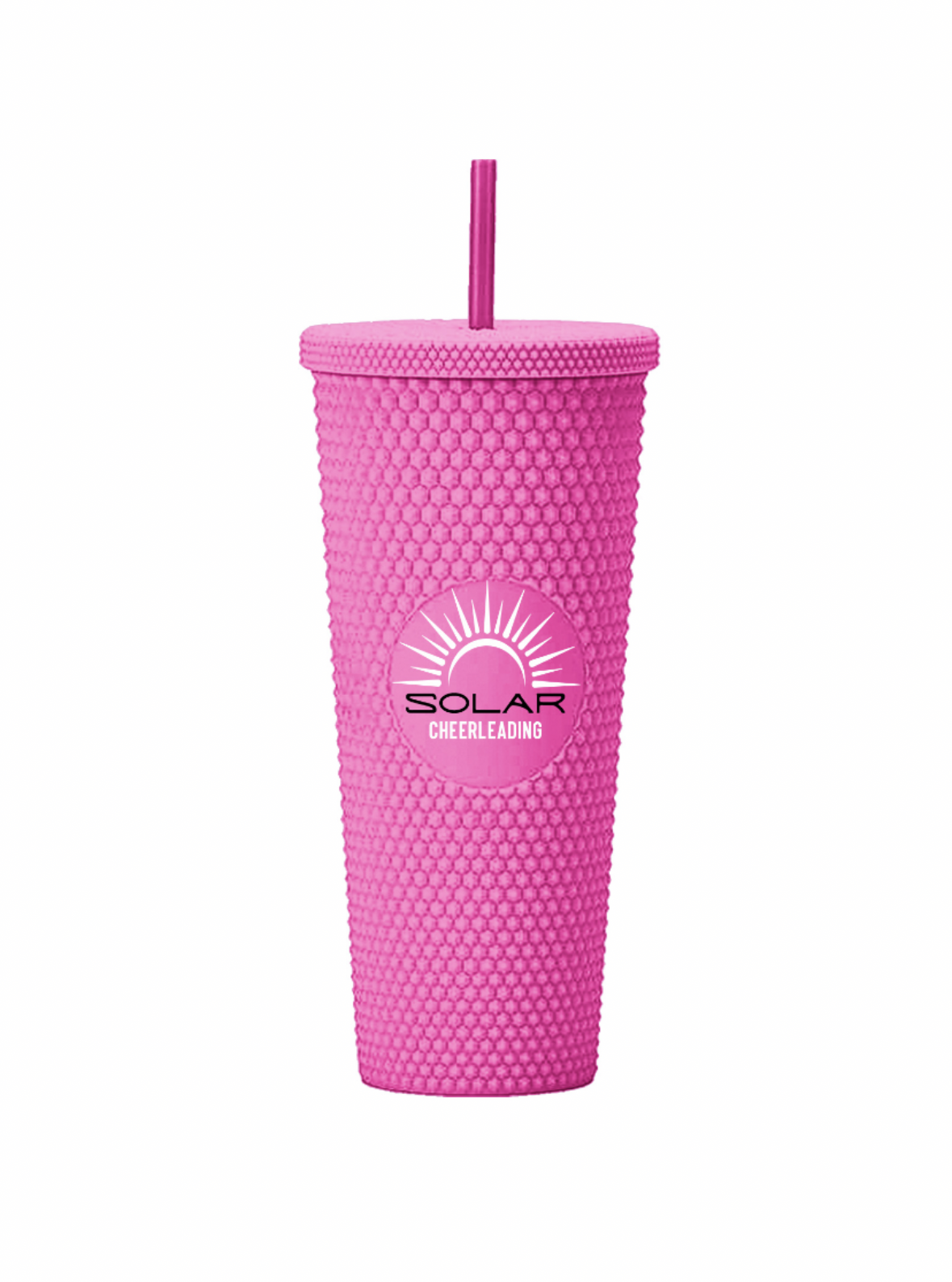 Solar Cheer Pink Studded Tumbler